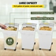 thumbnail image 4 of KFFKFF 6.6 Gallon Ingredient Bin, 3 Pcs PP Storage Bins with Wheels,  White Shelf Ingredient Bin with Scoop and Sliding Lid, Commercial Storage Bin, 4 of 9