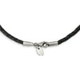 thumbnail image 1 of Stainless Steel 3mm Genuine Leather Weave 20In Necklace (20 X 3) Made In China srn197-20, 1 of 6