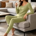 thumbnail image 7 of Tsivenald Womens Thermal Underwear Set 2 Piece Ultra-Soft Fleece Lined Long Sleeve Top & Long Johns Bottom Warm Winter Base Layer, 7 of 7