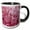 Black/White, variant on 3drose, Viva Magenta Monotone Abstract Art, 11oz Mug