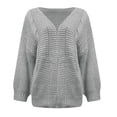 thumbnail image 5 of ZHENHONG Crew Cardigans Womens, Cardigan European And American Solid Color Mid Length Coarse Sweater Sweater WomenCardigans for Women, 5 of 5