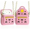 thumbnail image 1 of Bonita funda para Airpods, funda de silicona 3D para mochila Airpods con llavero y correa de metal diseñada para Apple AirPods 1 y 2 (rosa) Brillar Electrónica, 1 of 5