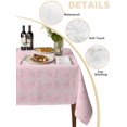 thumbnail image 2 of Pink Morocco Table Cloth, Geometric Leaf Diamond Lattice Abstract Waterproof Tablecloth for Rectangle Tables, Reusable Washable Fabric Table Cover for Restaurant Kitchen Dining Tables 54"x108", 2 of 6