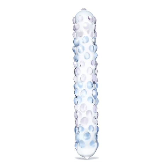 Glas Rose Nubby 7" Glass Dildo, Purple
