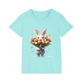 thumbnail image 3 of Aloohaidyvio Easter Gift for Girl Family Matching Easter Shirts , Bunny-Themed Short Sleeve Tees for Kids, Soft Crewneck Design 4 Years, 3 of 4