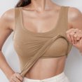 thumbnail image 2 of Workout Top with Built in Bra Women's Plus Size Solid Ribbed U Neck Tank Top with Built in Pads for SummerKhakiTops for Women Tank Tops for Women, 2 of 9