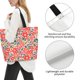 thumbnail image 3 of Fotbe Small Coral Red Flowers Bolsa Tote Estética de Lona con Estampado para Mujer - Bolsa Reutilizable de Hombro Casual para Vacaciones, Compras, Trabajo y Gimnasio, 3 of 8