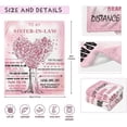 thumbnail image 6 of Christmas Sister in Law Gifts Blanket 50x60,Sister in Law Birthday Gifts,Gifts for Sister in Law,Best Sister in Law Gifts for Women,Sister in Law Wedding Gift Ideas,Sister in Law Throw Blanket, 6 of 6