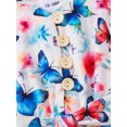 thumbnail image 6 of vera natura Little Girl Romper Casual Cow/Cactus/Butterfly Print Sleeveless Shorts Jumpsuit with Belt  Clothes, 6 of 8