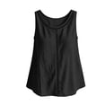 thumbnail image 7 of fheaev Tank Tops for Women Crew Neck Sleeveless Loose Fit Flowy Trendy Summer Outfits Black S, 7 of 7