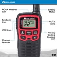 thumbnail image 3 of Walkie Talkie Midland T31VP 22 canales FRS 26 millas rojo/negro, 3 of 8