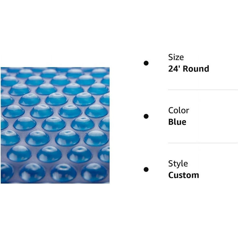 Sun2Solar Blue 24-Foot Round Solar Cover, 800 Series Style, Heat  Retaining Blanket for In-Ground and Above-Ground Round Swimming Pools, Use  Sun to Heat Pool Water
