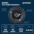 thumbnail image 4 of Autotek Street Machine 250 Watt 5.25" 2 Way Car Audio Coaxial Speakers, Pair, 4 of 9