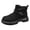 Black, variant on Mens Platform Hiking Boots Faux Suede Comfortable Lightweight Outdoor Walking Sneakers Non Slip Side Zip High Top Casual Ankle Shoes Size 7.5‑10