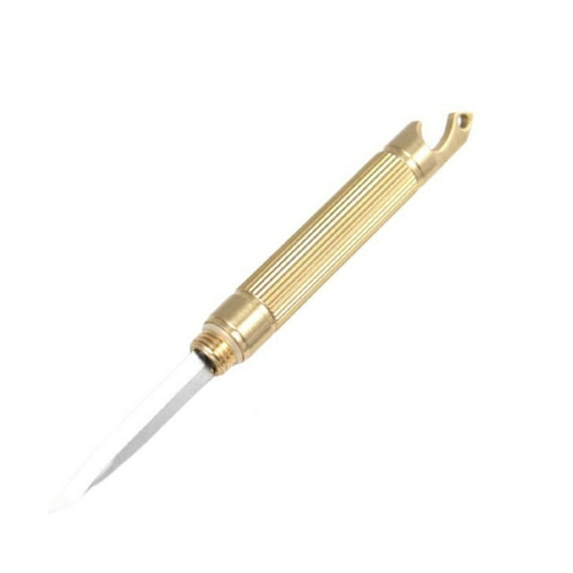 Cuchillo de latón, abridor de botellas multifuncional, llavero portátil, abridor de cajas, cuchillo para exteriores