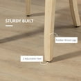 thumbnail image 5 of HOMCOM Armless Dining Chairs Set of 2, Modern Accent Chair with Wing Backrest, Linen Upholstery, Nailhead Trim for Living Room, Cream White, 5 of 9