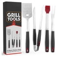 thumbnail image 1 of Grill Lover\'s Grill Tool Set Premium 4-Piece Stainless Steel Grilling Utensils, 1 of 4