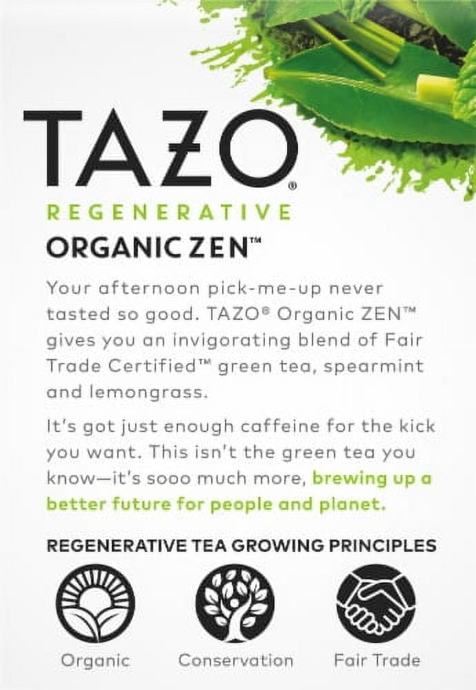 (2 pack) Tazo Organic Zen Green Tea Bags - 36 ct