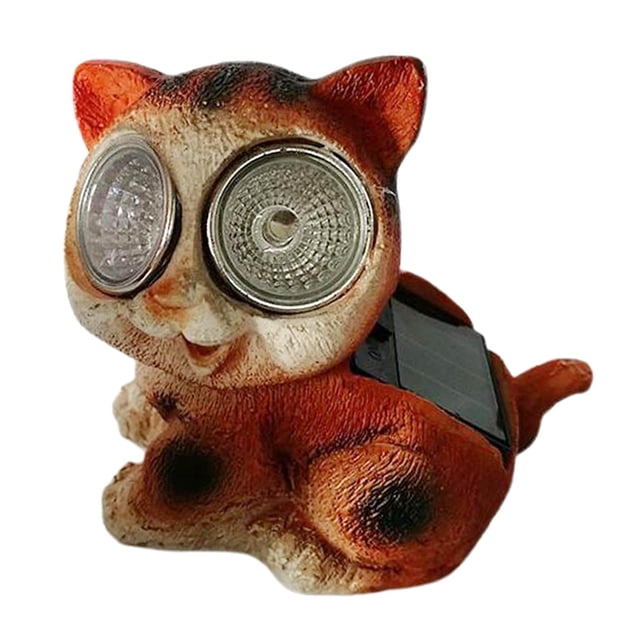 Luz de forma animal LED CUTICAT Lámpara sor para Jardín Luces impermeables Iluminación exterior Luz de noche Decorativa Jardín cas gato