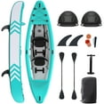 thumbnail image 3 of Bezliving 2-Person Inflatable Kayak for Adults, Heavy-Duty PVC, Drop-Stitch Floor, Lightweight, Portable, and Durable Tandem Kayak for Fishing, Touring, and Water Sports, Blue, 3 of 9