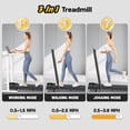 thumbnail image 5 of Walking Pad Treadmill with Handle Bar & 6% Adjustable Incline, Foldable Portable Treadmills for Home Office, Quiet Under Desk Treadmill, Black, 5 of 7