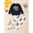 thumbnail image 3 of Bagilaanoe 2pcs Little Boy Pants Set Toddler Long Sleeve Sweatshirts Tops + Leggings 3T 4T 5T 6T 7T 8T Kids Fall Casual Clothes, 3 of 9