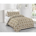 thumbnail image 1 of Kensie GREY 14408D=6 Comforter Set For Bedding - Reversible Solid - 3 Piece Set - Fits Full &amp; Queen - Taupe, 1 of 1