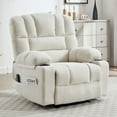 thumbnail image 2 of Power Recliner Chair with Heating Vibration & Adjustable Backrest, Recliner Chair Sofa with 2 Cup Holders and Side Pocket, Lazy Recliner Chair for Living Room, Beige, 2 of 8