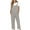 AB-Gray, variant on QATAINLAV Linen Jumpsuits for Women Plus Size Summer Loose Wide Leg Onesie Pants Solid Casual Sleeveless Bib Overalls with Pockets Beach Vacation Clothes Green XXXL