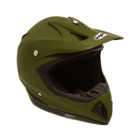 Adult Motorcycle Off Road Helmet DOT - MX ATV Dirt Bike Motocross UTV (S, Military Green). Includes