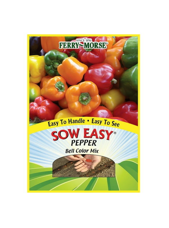 Ferry-Morse Sow Easy 100PCS Pepper Bell Color Mix Vegetable Seeds Full Sun