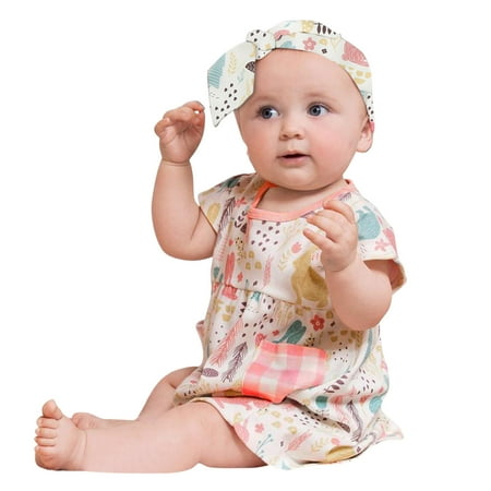 

Toddler Baby Girls Dress Sleeveless Easter Cartoon Rabbit Printed Princess Dress