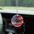 thumbnail image 2 of HZKAICUN Car Rear View Mirror Ornament Hanging Lucky Ball Christmas Crystal Pendant Bling Car Accessories for Women Rhinestone Charm Auto Decoration, 2 of 5