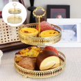 thumbnail image 4 of Transemion Stylish Nordic Texture Storage Tray for Double Fruit Snacks Stripe Height 25cm 1Set, 4 of 6
