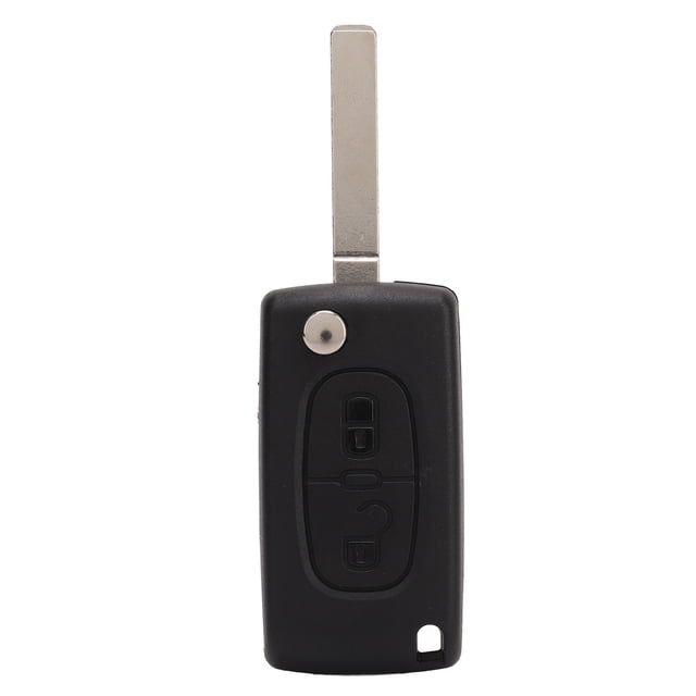 Car Key Fob Case, 2 Button Flip Remote Key Case Black Easy to Carry Replacement for 107 207 307 307cc 308 SW 407 607