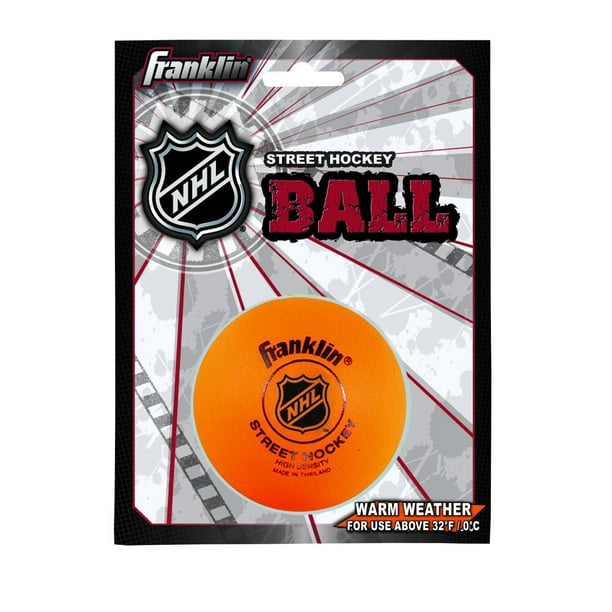 Franklin Sports Street Roller Hockey Ball Puck Orange High Density