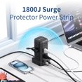 thumbnail image 3 of Protector contra sobretensiones Power Strip AnnTane de 6.5 pies con 12 tomas de corriente alterna, 3 of 7