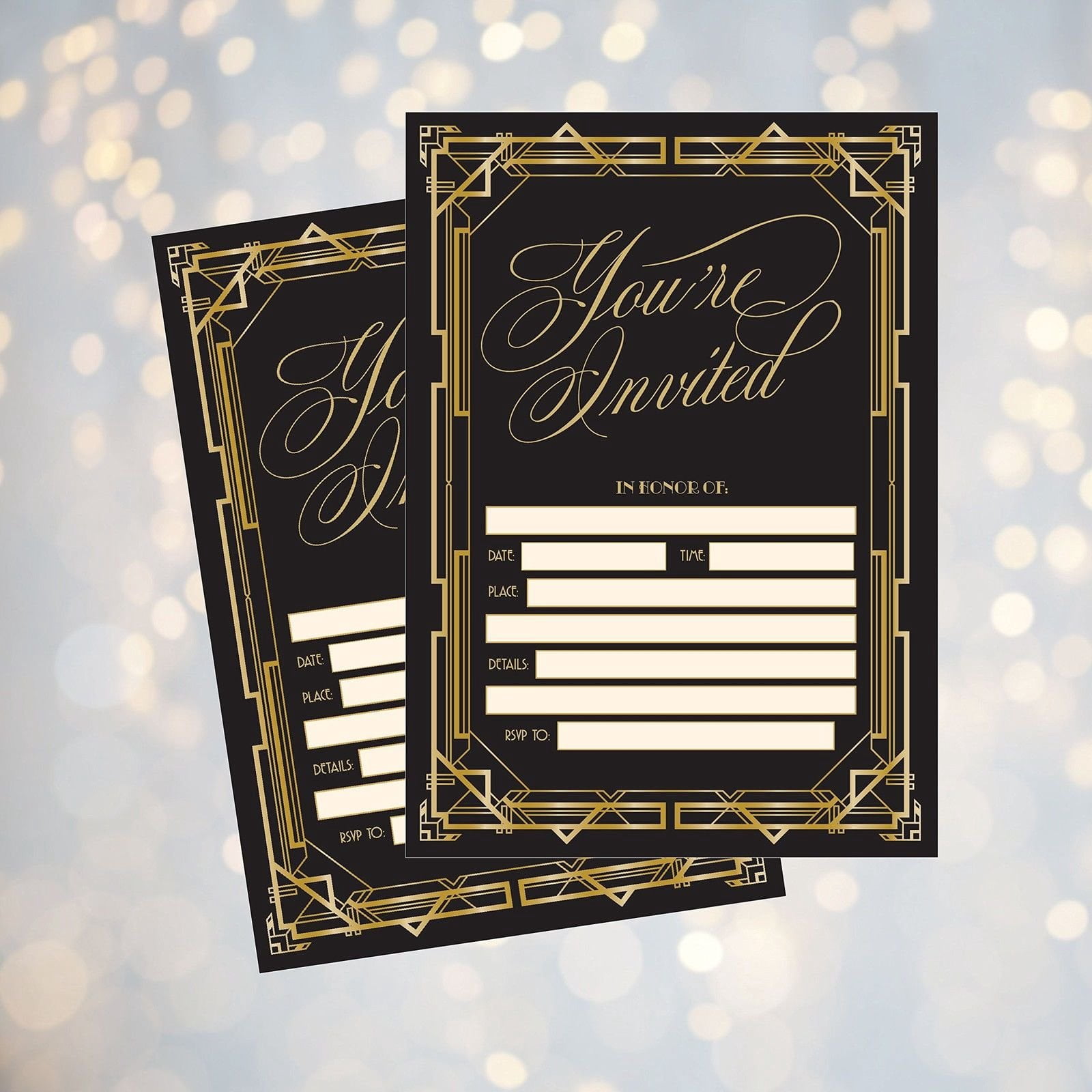 50 Fill In Invitations, Great Gatsby Wedding Invitations, Bridal Shower  Invit... - Walmart.com
