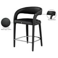 thumbnail image 2 of Meridian Furniture Sylvester Black Vegan Leather Stool, 2 of 9