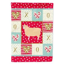 English Leicester Longwool Sheep Love Flag Garden Size