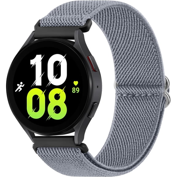 Elastic Bands Compatible with Samsung Galaxy Watch 6/5 40mm 44mm/Galaxy Watch 5 Pro 45mm Band/Galaxy Watch 6 Classic 43mm 47mm, 20mm Stretchy Braided Nylon Straps Replacement Wristbands for Women Men