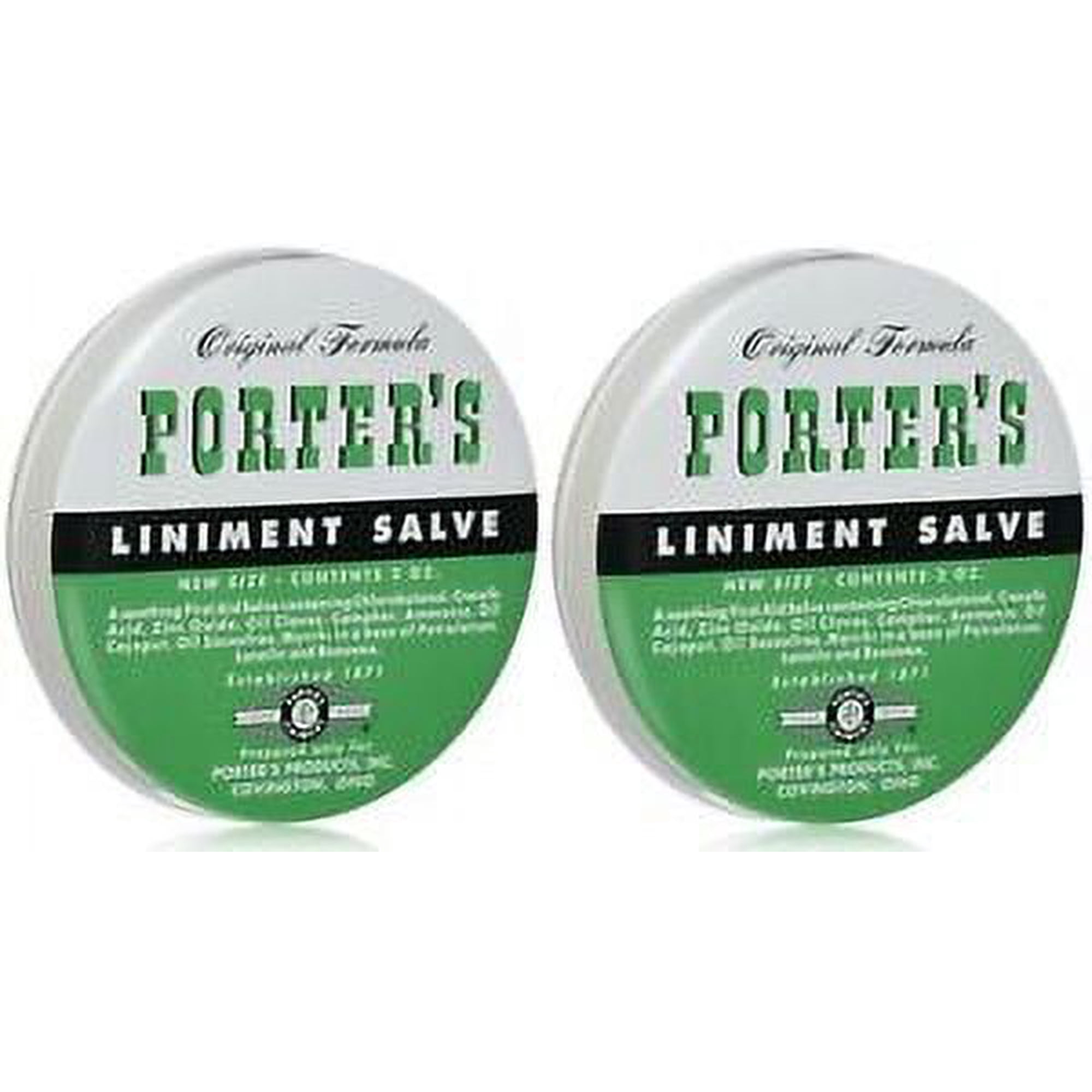 2 Pack Orginal Formula Porter's Liniment Salve 2 Oz cuts burns