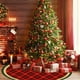 thumbnail image 4 of Falda de Árbol de Navidad Vestido de Árbol de Navidad Vestido de Árbol de Navidad de Terciopelo de 24 Pulgadas Vestido de Árbol de Navidad Retro Decoración de Fiesta de Navidad Vestido de Árbol de Nav, 4 of 6