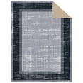 thumbnail image 4 of Ottomanson Non-Slip Area Rug for Living Room 5' x 6'6" Durable Low Profile Carpet, Gray/Navy Border, 4 of 8