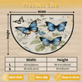 thumbnail image 3 of CURLYOOT Butterfly And Flower Half Round Door Mat 40'' x 63'', Indoor Outdoor Entrance Rug, Semi Circular Area Rug, Non Slip Washable Absorbent Doormat, Laundry Room Rug, 3 of 7