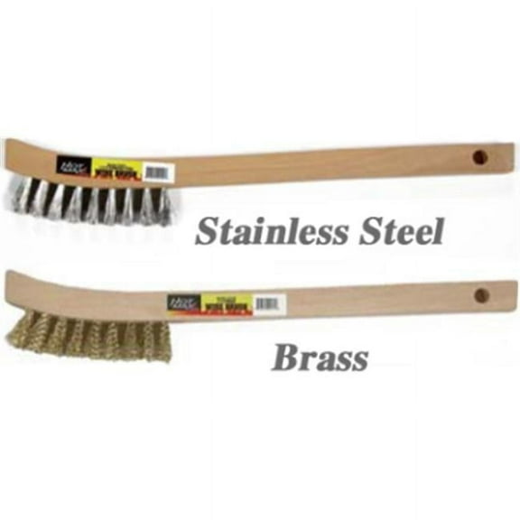 Kdar 22036 2 x 9 in. Stainless Steel Curved Handle Wire Brush