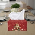 thumbnail image 2 of Yuyamidu Santa Claus Tissue Box Cover for Living Room Christmas Tissue Box Holder with Bottom Belt Easy to Clean Facial Paper Organizer Dispenser for Bathroom Gift for Friends, 2 of 8