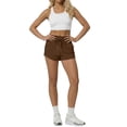 thumbnail image 6 of Sundazz Womens Sweat Shorts High Waisted Running Gym Workout Shorts Summer Casual Shorts with Pockets,Coffee,L, 6 of 9