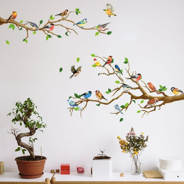 Home Nursery Mural Art Wall Decal Removable Stickers Kid Colour Birds Decor Gift Wall Sticker