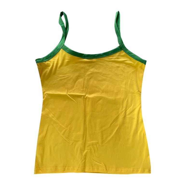 Hpapadks Women's Tank Tops Vintage 90S Streetwear Brazil Crop Top